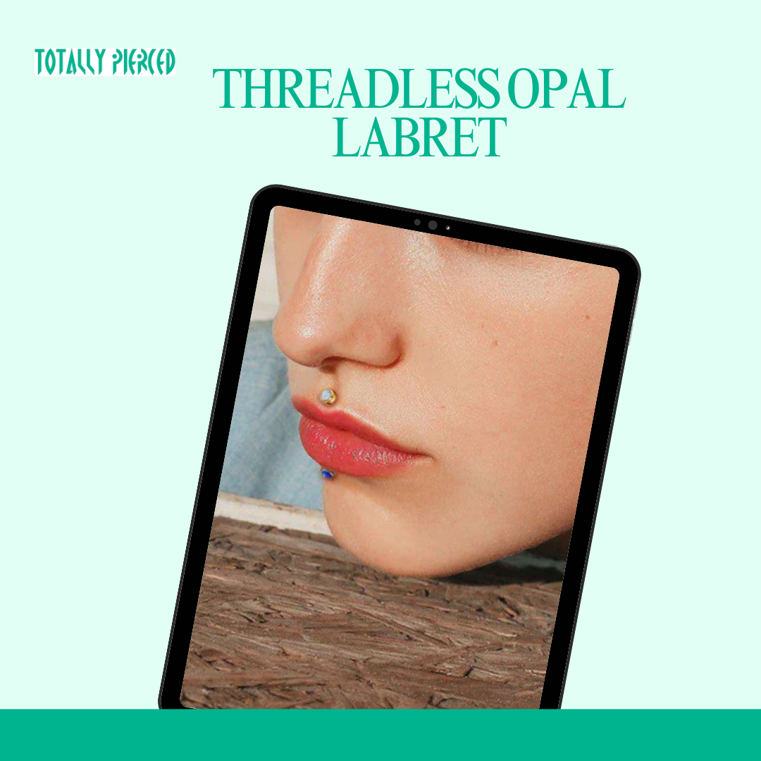 Threadless Opal Labret: Effortless Shine, Zero Fuss