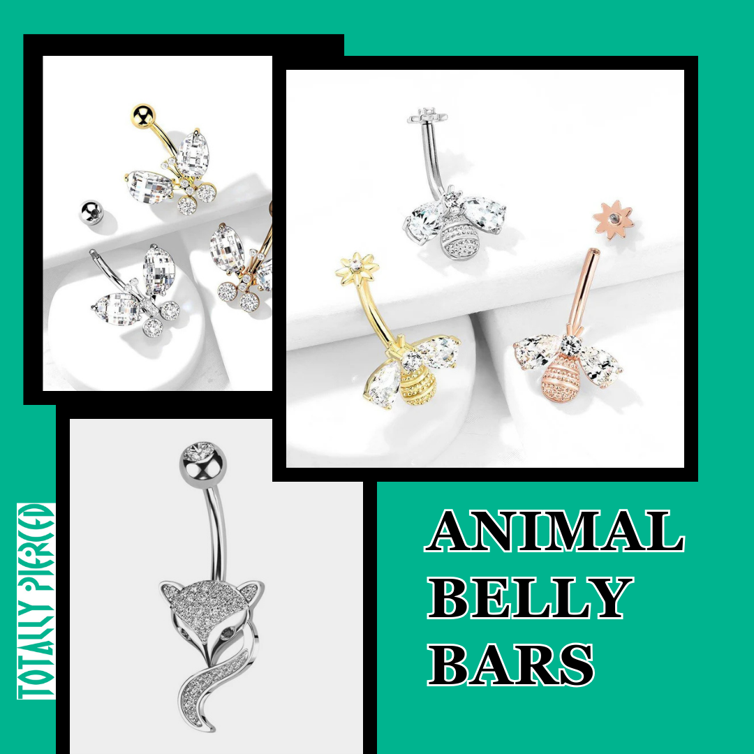 🐾 Animal Belly Bars – Cute, Fun & Totally You — Totally Pierced