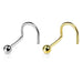 14kt Gold Ball Nose Screw 20G