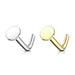 14kt Gold Circle Nose L Bend 20G