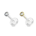 14kt Gold Clear Gem Bioflex Labret 16G