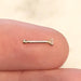 14kt Gold Clear Prong Gem Nose Bone 20G