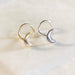 14kt Gold Crescent Moon Nose Screw 20G