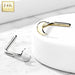 14kt Gold Crescent Nose L Bend 20G