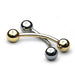 14kt Gold Curve-Belly Bar