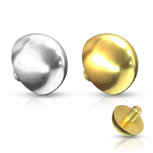 14kt Gold Dome Dermal Top 14G