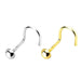 14kt Gold Dome Nose Screw 20G