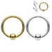 14kt Gold Fixed Side CBR Captive Ring
