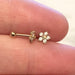 14kt Gold Flower Cartilage Bar 16G 6mm