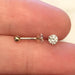 14kt Gold Gem Cartilage Bar 16G 6mm