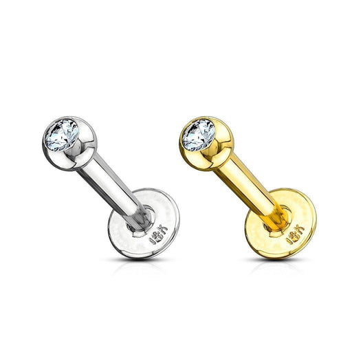 14kt Gold Gem Labret