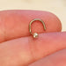 14kt Gold Gem Nose Screw 20G 18G