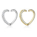 14kt Gold Heart Daith Ring 16G