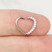 14kt Gold Heart Daith Ring 16G