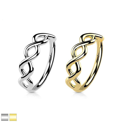 14kt Gold Infinity Hinged Ring 16G