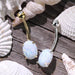 14kt Gold Opal Belly Bar 14G