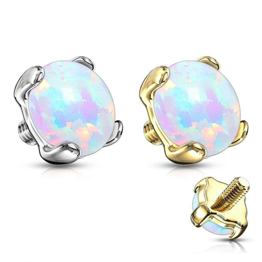 14kt Gold Opal Dermal Top 14G