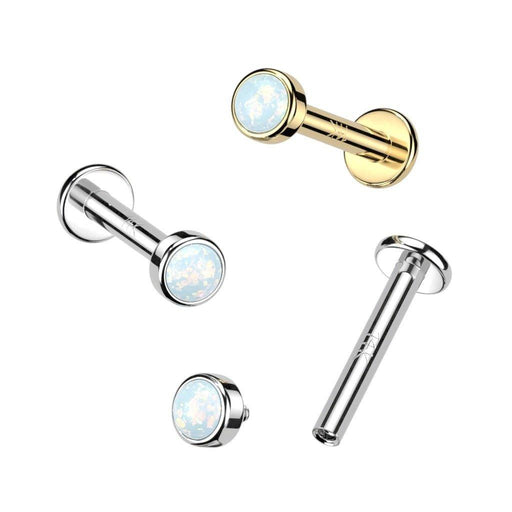 14kt Gold Opal Labret