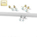 14kt Gold & Opal Martini Stud Earring PAIR