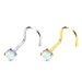 14kt Gold Opal Nose Screw 20G