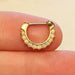 14kt Gold Opal Paved Septum Clicker 16G