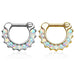 14kt Gold Opal Paved Septum Clicker 16G