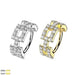 14kt Gold Paved Squares Hinged Ring 16G