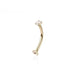 14kt Gold Prong Curve 16G 8mm