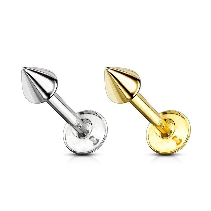14kt Gold Spike Labret 16G