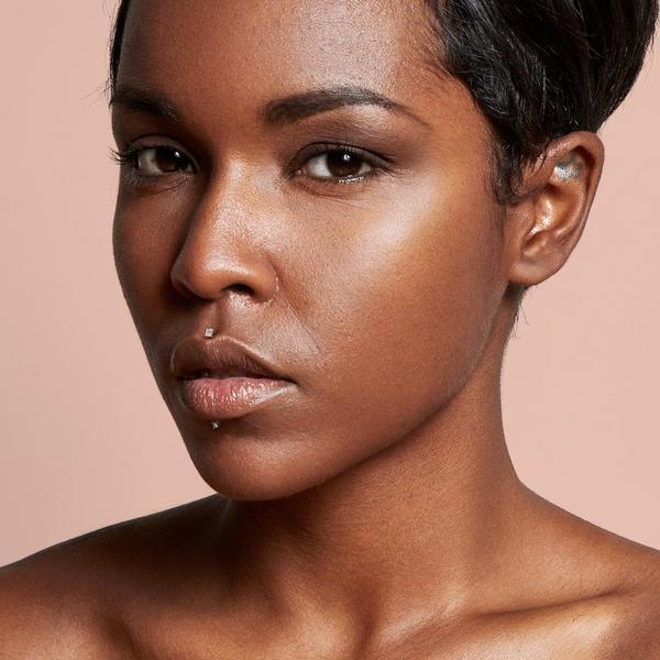 14kt Gold Square Gem Bioflex Labret 16G