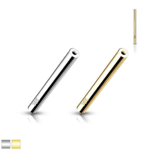 14kt Gold Threadless Barbell Bar 18G 16G 14G