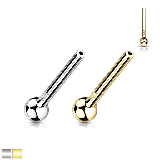 14kt Gold Threadless Cartilage Bar 18G 16G