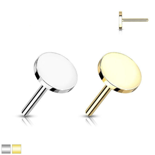 14kt Gold Threadless Circle Top