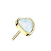 14kt Gold Threadless Opal Heart Top