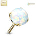 14kt Gold Threadless Opal Top