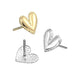 14kt Gold Threadless Pinched Heart Top