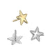 14kt Gold Threadless Pinched Star Top