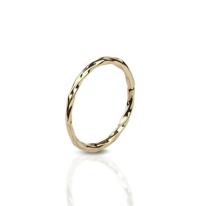 14kt Gold Twisted Nose Ring 22G 8mm