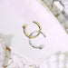 14kt White Gold Ball Nose Hoop 20G 8mm