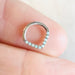 14kt White Gold Chevron Opal Hinged Ring