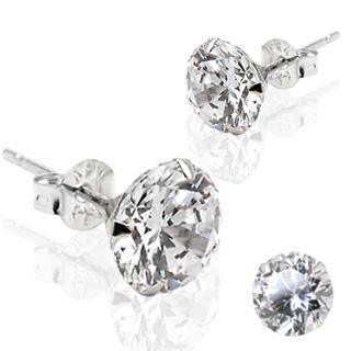 14kt White Gold Martini Stud Earring PAIR