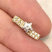 14kt Yellow Gold Star Drop Belly Bar 14G