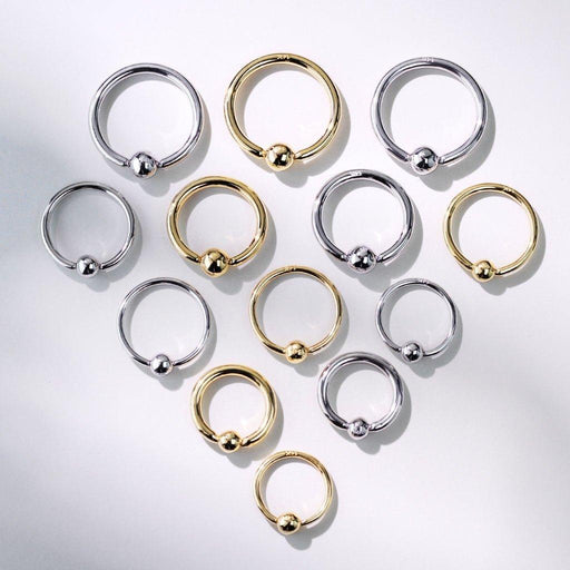 14kt Gold Captive Ring-My Body Piercing Jewellery