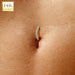 14kt Gold Hinged Belly Bar 14G-My Body Piercing Jewellery