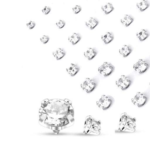 3, 4 or 5mm Round Gem Dermal Top 14G