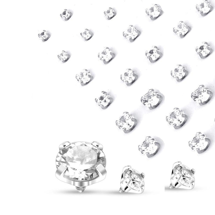 3, 4 or 5mm Round Gem Dermal Top 14G