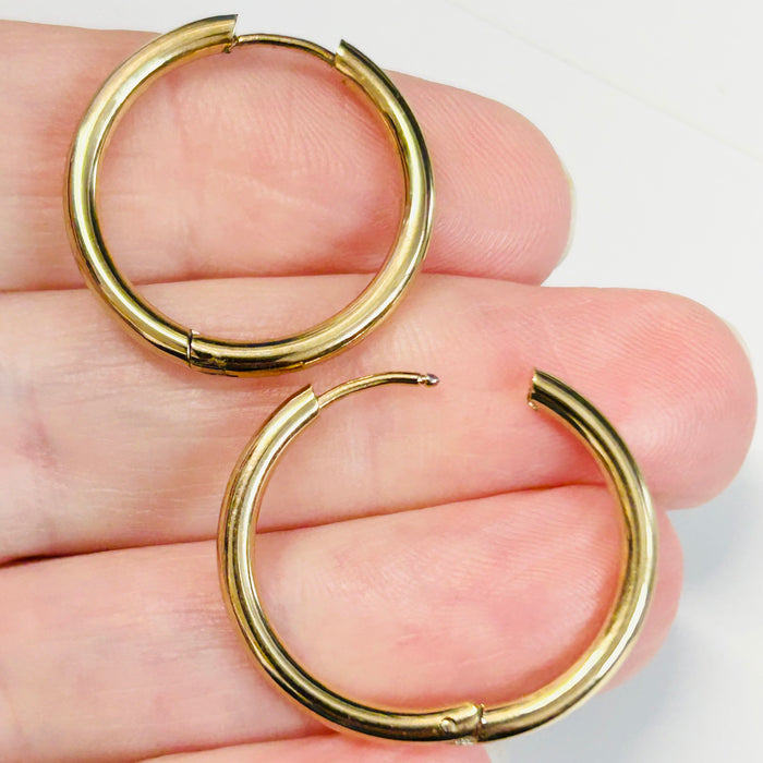 18kt Gold Plated Large Hoop Earrings