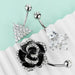 3pc Flower Sparkle Belly Bars 14G