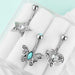 3pc Star Heart Butterfly Belly Bars 14G