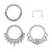 3pc Twist Rings and Retainer 16G